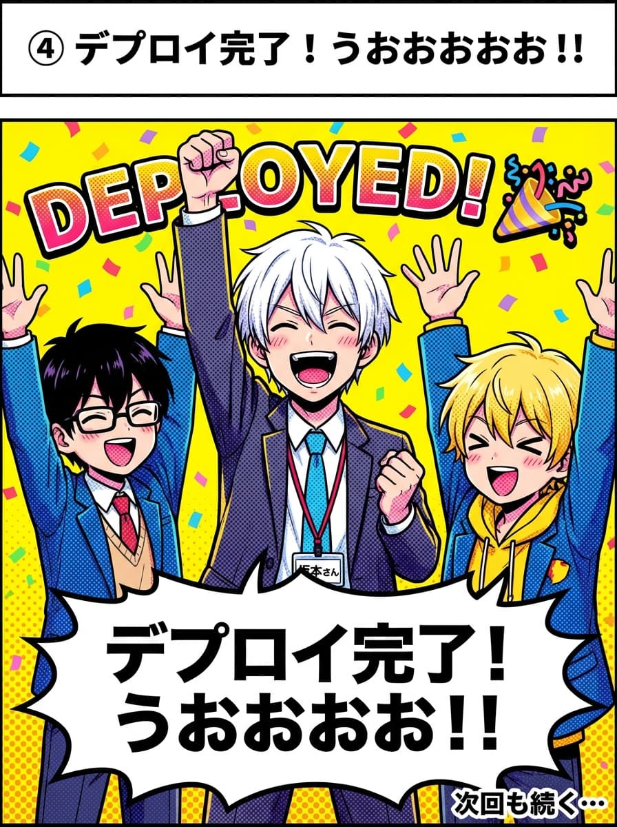 ④デプロイ完了!うおおおおお!!